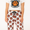Paw Print Pajama Bottoms Rottweiler Paw Print Women's Pajama Pants