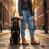 Rottie University™ Women's Fur & Leather Boots