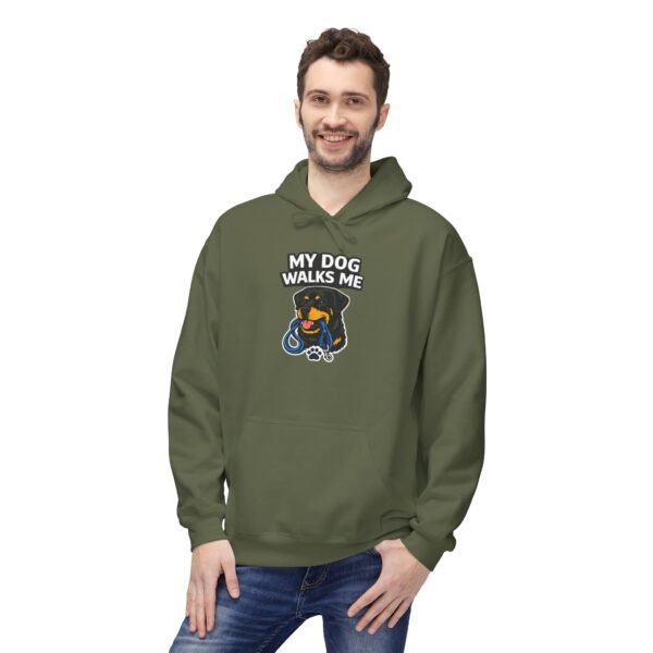 My Dog Walks Me Hoodie — Funny Dog Lover Pullover