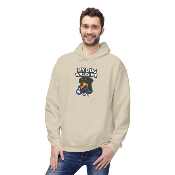 My Dog Walks Me Hoodie — Funny Dog Lover Pullover