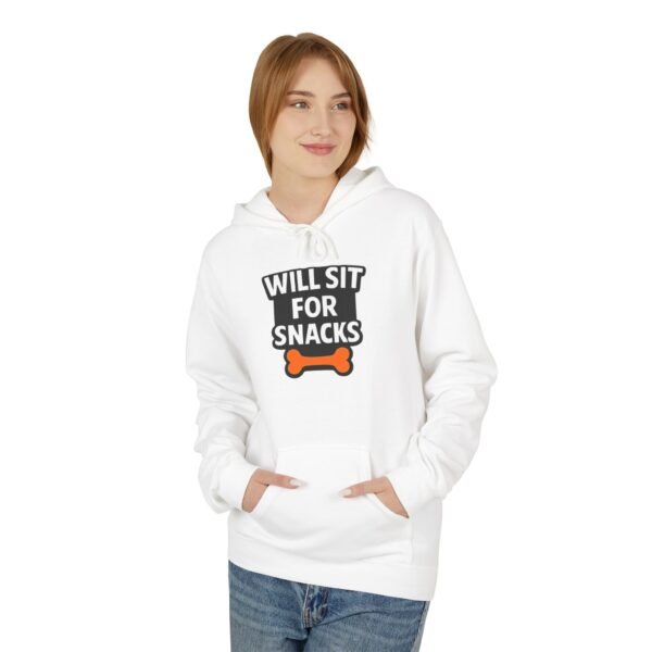 Will Sit for Snacks Hoodie - Funny Dog Lover Sweatshirt