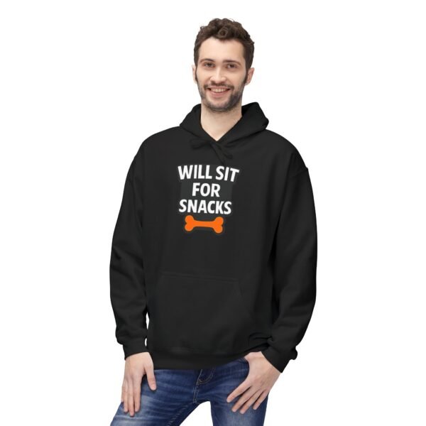 Will Sit for Snacks Hoodie - Funny Dog Lover Sweatshirt