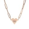 Rottie Mom Engraved Paperclip Heart Necklace