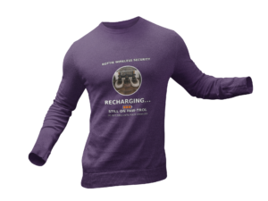 Rottie Wireless Security Sweatshirt — "Recharging... Still on Paw-trol"