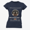 20260305045438-1f1184f6-a20d-659a-b245-1e62f732020c.png Rottie Wireless Security Tee — “Recharging... Still on Paw-trol” Rottweiler Dog Shirt
