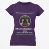 20260305045449-1f1184f7-099c-6788-b720-c6b826fea051.png Rottie Wireless Security Tee — “Recharging... Still on Paw-trol” Rottweiler Dog Shirt