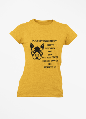 20260305053309-1f11854c-baab-68a8-bc73-169331f49f24.png Does My Dog Bite? Funny Dog Owner T-Shirt