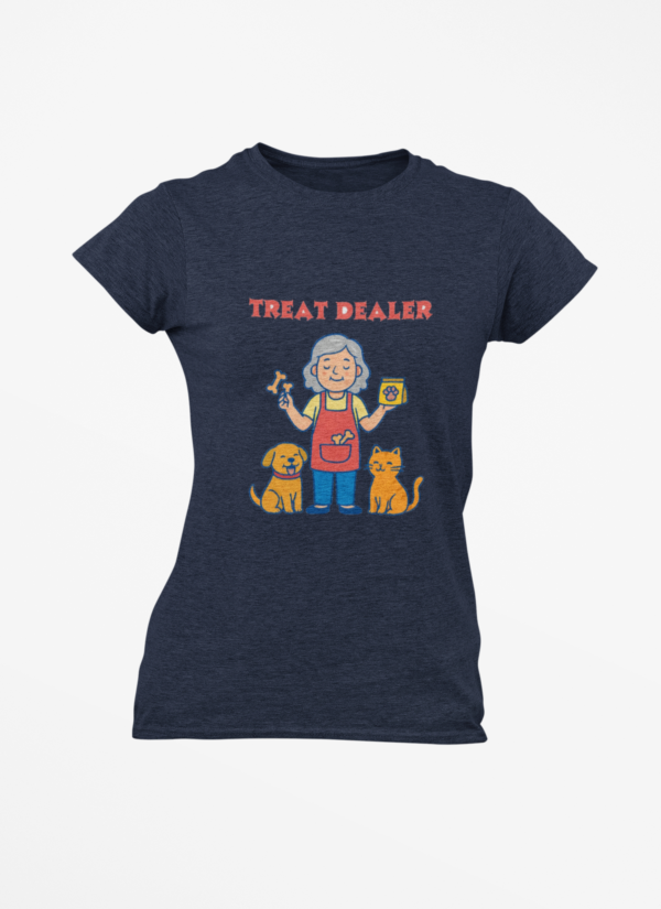 20260305053835-1f118558-df53-6b04-b273-f6f64d395906.png Treat Dealer T-Shirt — Funny Pet Lover Shirt with Grandma, Dog & Cat Graphic