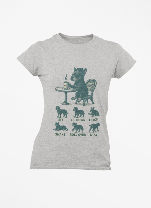 20260305054753-1f11856d-a10e-6564-86cb-1e62f732020c.png Puppy Training T-Shirt — Funny (Sit, Lie Down, Fetch)