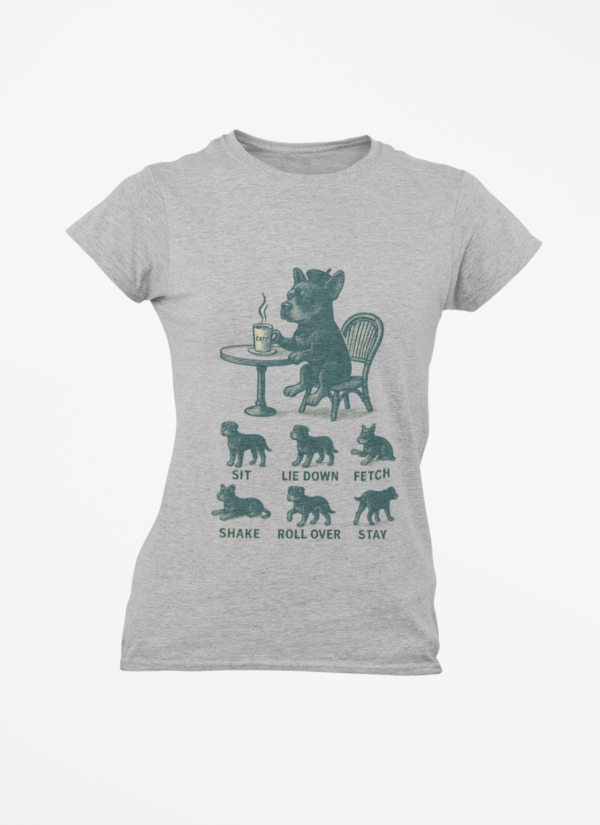 20260305054802-1f11856d-ff8a-6db8-bbab-9a2f70c64382.png Puppy Training T-Shirt — Funny (Sit, Lie Down, Fetch)