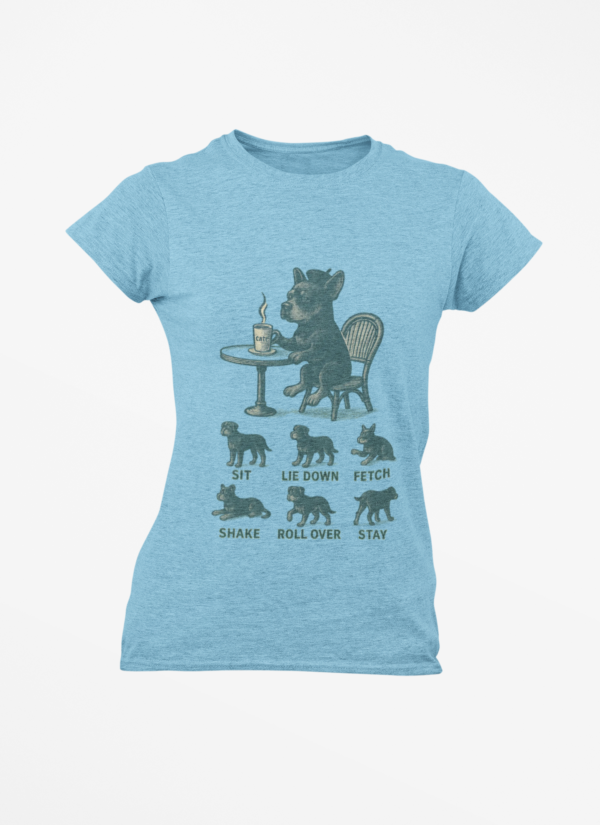 20260305054850-1f11856f-c7bc-6c72-8208-3ab85edab72f.png Puppy Training T-Shirt — Funny (Sit, Lie Down, Fetch)