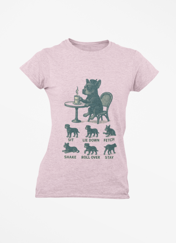 20260305054905-1f118570-5143-616c-bc12-d6ebe8611f23.png Puppy Training T-Shirt — Funny (Sit, Lie Down, Fetch)