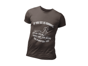 If You See Me Running - Funny Rottweiler Tee Dark Colors