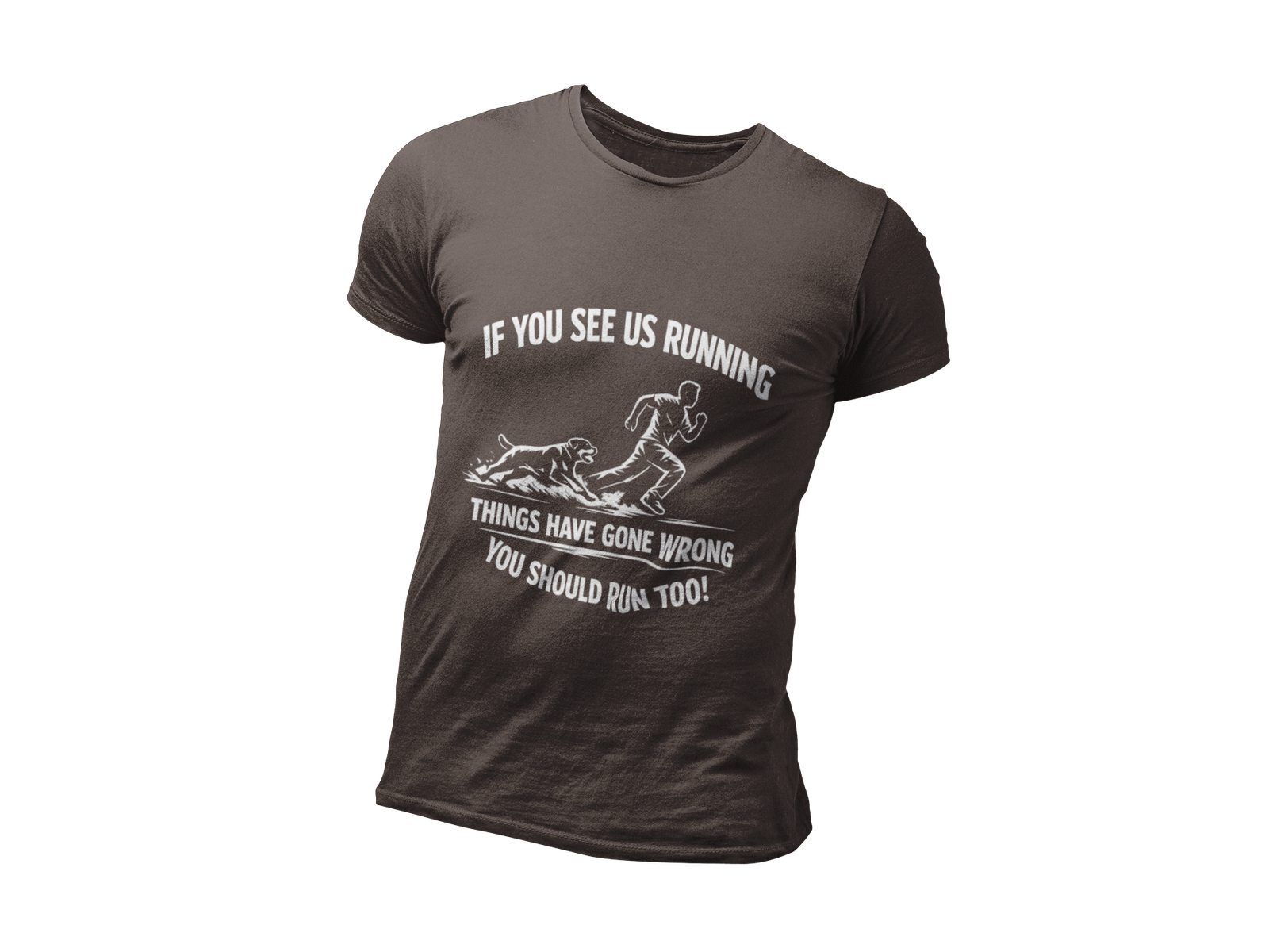 If You See Me Running – Funny Rottweiler Tee Dark Colors