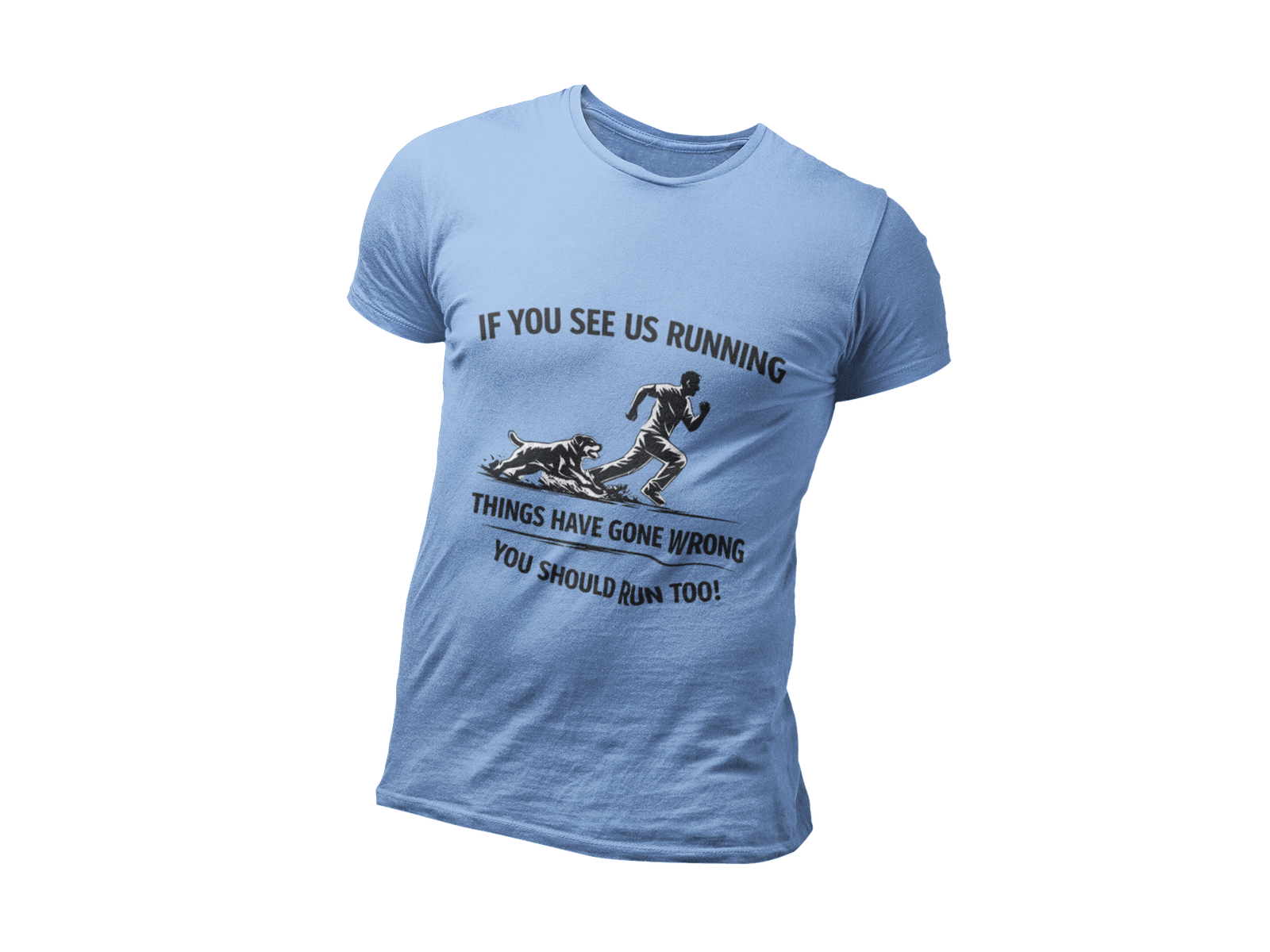 If You See Me Running – Funny Rottweiler Tee Light Colors