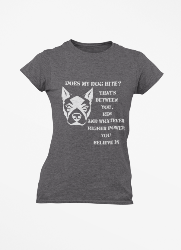 20260306053142-1f1191dc-204e-69e4-9328-024cf8540899.png Funny "Does My Dog Bite?" T-Shirt — Humor Pet Lover Tee