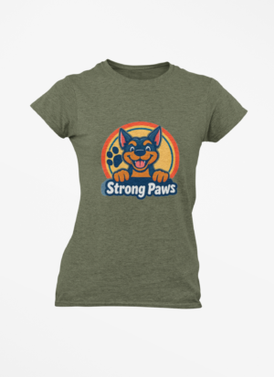 Strong Paws Dog T-Shirt — Cute Puppy Graphic Tee for Pet Lovers