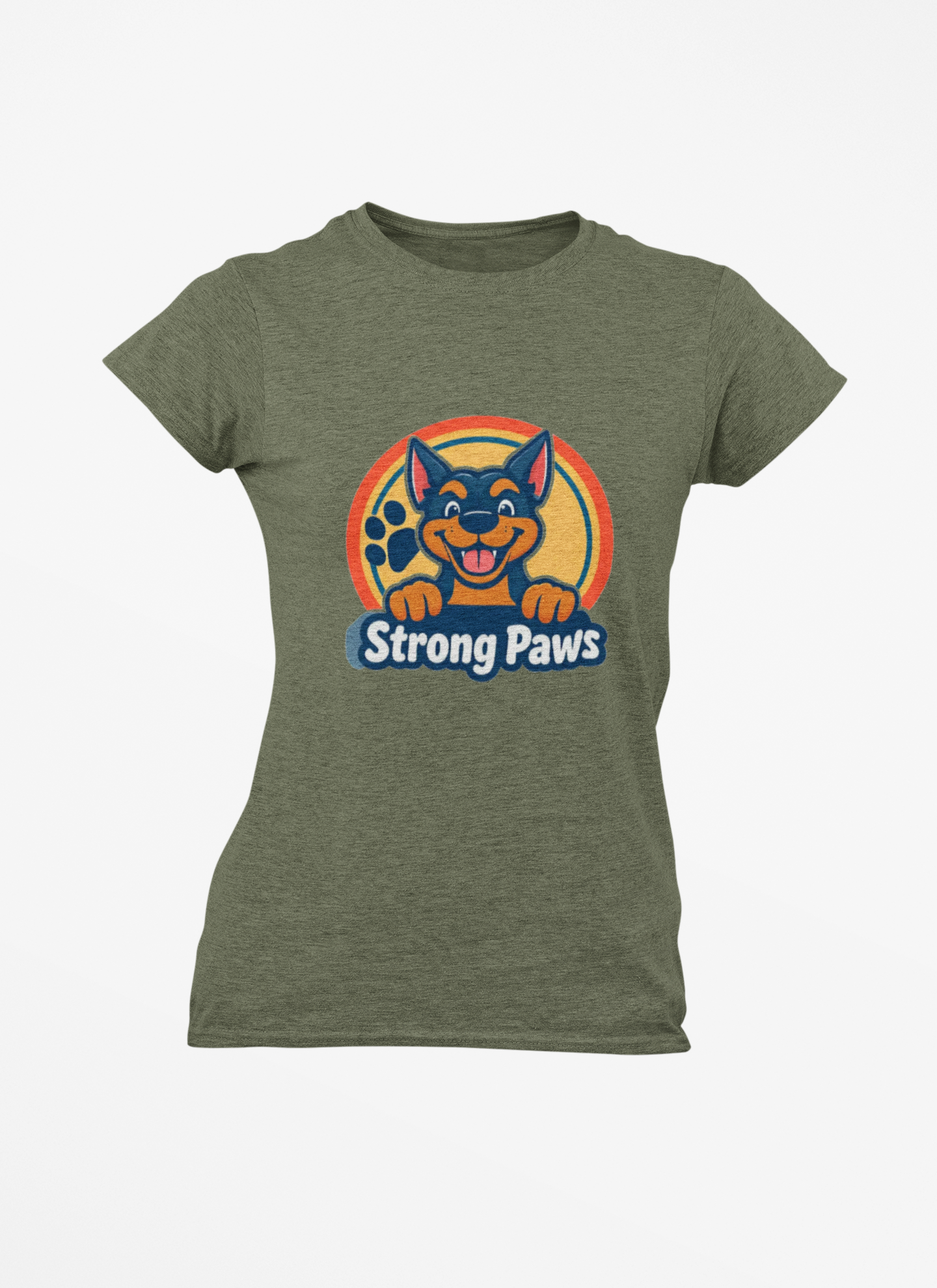 Strong Paws Dog T-Shirt — Cute Puppy Graphic Tee for Pet Lovers