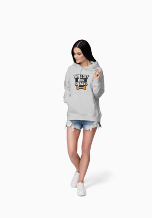 Will Sit for Snacks Hoodie - Funny Dog Lover Sweatshirt