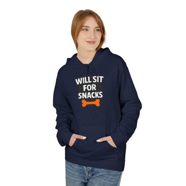 Will Sit for Snacks Hoodie - Funny Dog Lover Sweatshirt