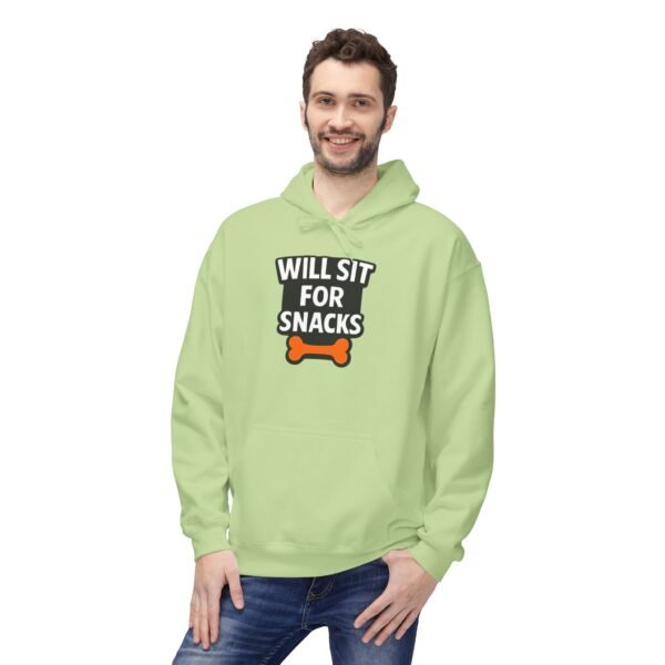 Will Sit for Snacks Hoodie - Funny Dog Lover Sweatshirt