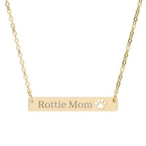 6151759422074447531_2048-2.jpeg Rottie Mom With Cutout Paw Bar Necklace