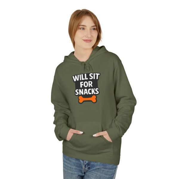 Will Sit for Snacks Hoodie - Funny Dog Lover Sweatshirt