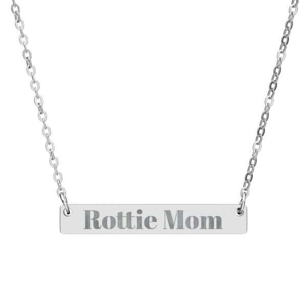 6552840683321073298_2048-2.jpeg Rottie Mom Engraved Horizontal Bar Necklace