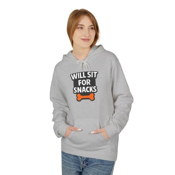 Will Sit for Snacks Hoodie - Funny Dog Lover Sweatshirt