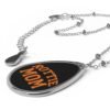 9325421270244565659_2048-3.jpeg Rottie Mom Oval Necklace — Stainless Rottie Lover Pendant