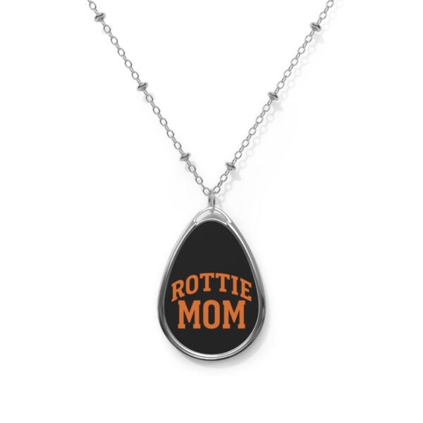 9732986622905578271_2048-3.jpeg Rottie Mom Oval Necklace — Stainless Rottie Lover Pendant