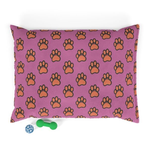Paw Print Pet Bed — Cozy Reversible Dog & Cat Cushion