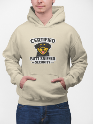 Certified Butt Sniffer Security Hoodie — Funny Novelty Badge Pullover