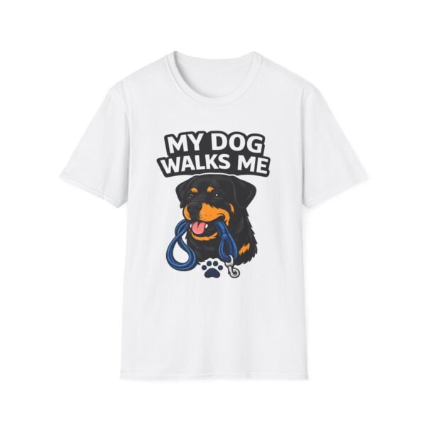 10043284670964594879_2048.jpeg My Dog Walks Me T‑Shirt — Funny Rottweiler Pet Owner Tee