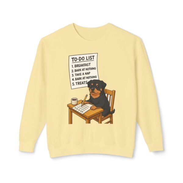 10190117132276905357_2048-1.jpeg Rottweiler To-Do List Sweatshirt — Cute Dog Cartoon Crewneck