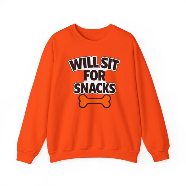 Will Sit for Snacks Funny Dog Bone Crewneck
