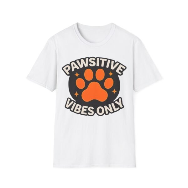 11004429831874119228_2048.jpeg Pawsitive Vibes Only T-Shirt - Cute Orange Paw Graphic