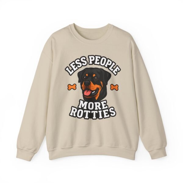11321503333912941847_2048.jpeg Less People More Rotties Sweatshirt — Rottweiler Dog Lover Crewneck