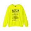 11882295602711821074_2048.jpeg Rottie Security™ "Funny Task List" Light Color Crewneck Sweatshirt