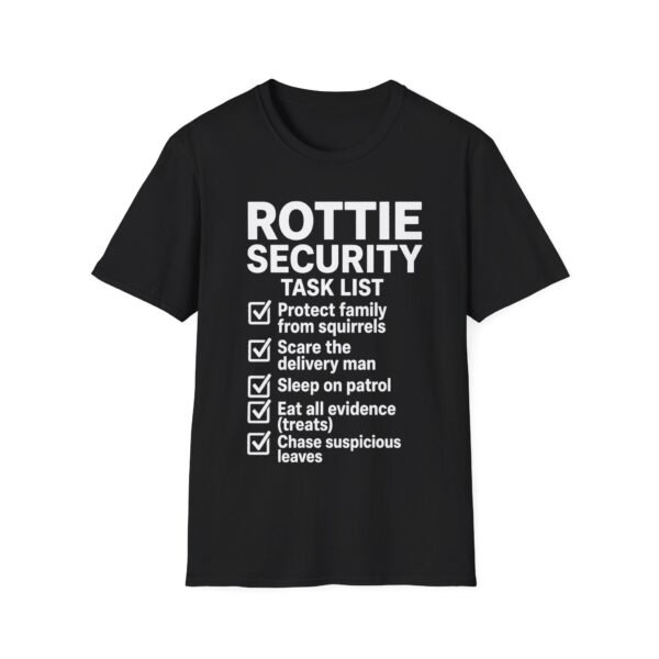 1207170029101226616_2048-1.jpeg Rottie Security T-Shirt — 'Task List' Funny Rottweiler Dog Lover Tee DKC