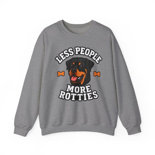 12846637056440280746_2048.jpeg Less People More Rotties Sweatshirt — Rottweiler Dog Lover Crewneck