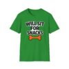 128783624257954172_2048.jpeg Will Sit For Snacks T-Shirt — Funny Dog Lover Tee with Bone Graphic