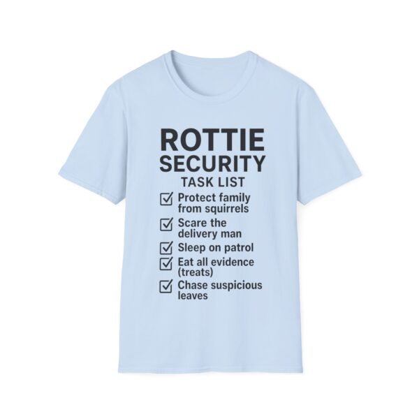 12931331508822841966_2048-1.jpeg Rottie Security Task List T-Shirt — Funny Rottweiler Dog Lover Tee LTC