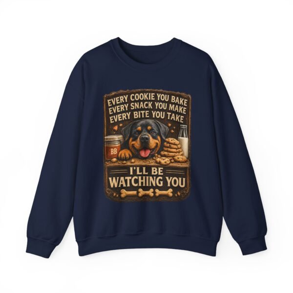 12972088158641900432_2048.jpeg I'll Be Watching You - Funny Vintage Rottie Sweatshirt