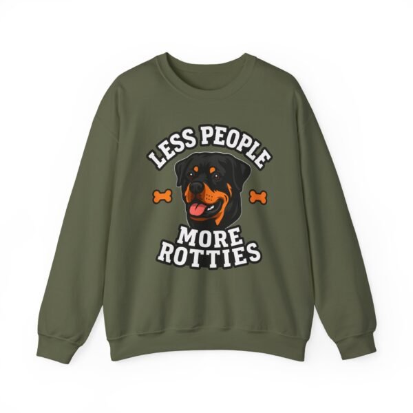 13456735769449104040_2048.jpeg Less People More Rotties Sweatshirt — Rottweiler Dog Lover Crewneck