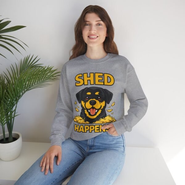 13653075965052742183_2048.jpeg Shed Happens Sweatshirt - Funny Dog Lover Crewneck