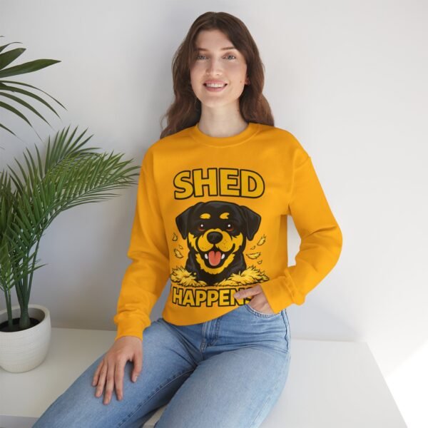 13718692145621810040_2048.jpeg Shed Happens Sweatshirt - Funny Dog Lover Crewneck