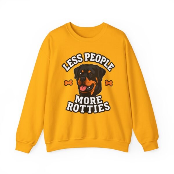13826727612028184058_2048.jpeg Less People More Rotties Sweatshirt — Rottweiler Dog Lover Crewneck
