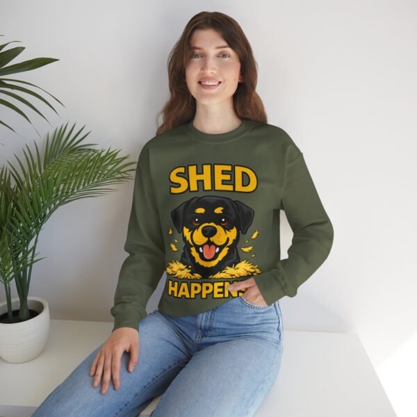 13945187009919145050_2048.jpeg Shed Happens Sweatshirt - Funny Dog Lover Crewneck