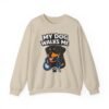 14021899959383559493_2048.jpeg My Dog Walks Me Sweatshirt — Funny Rottweiler Dog Lover Crewneck